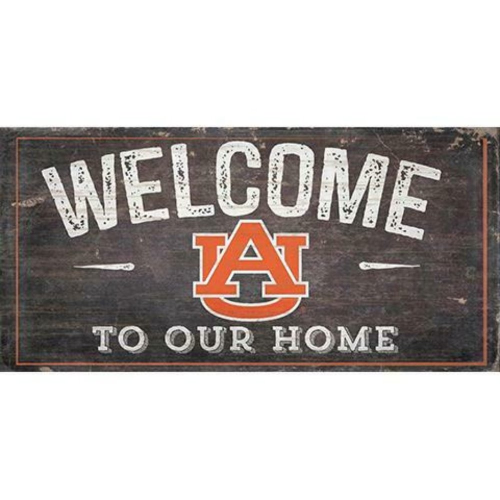 AUBURN TIGERS WOOD SIGNS 6"X12"
